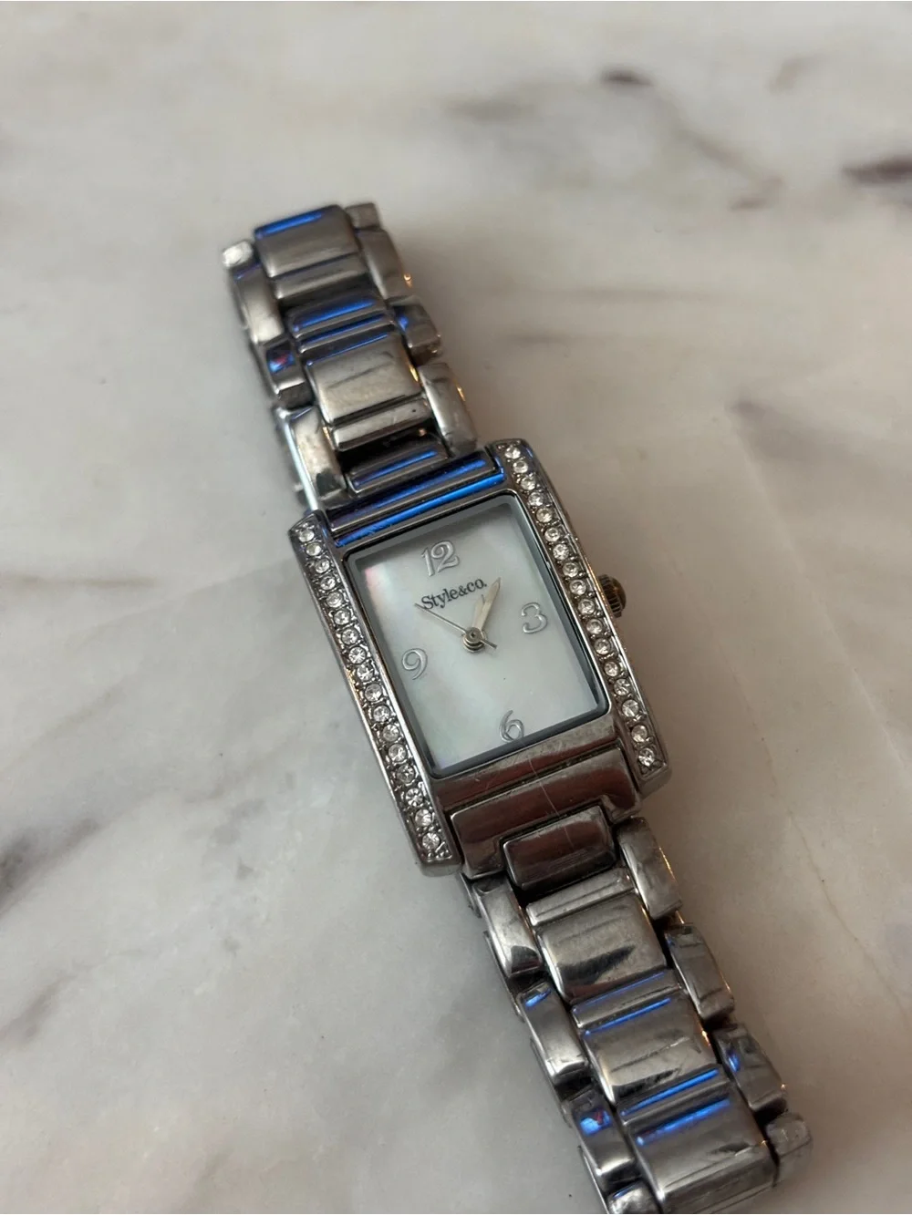 Silver Crystal-Accent Women’s Bracelet Watch - Silver